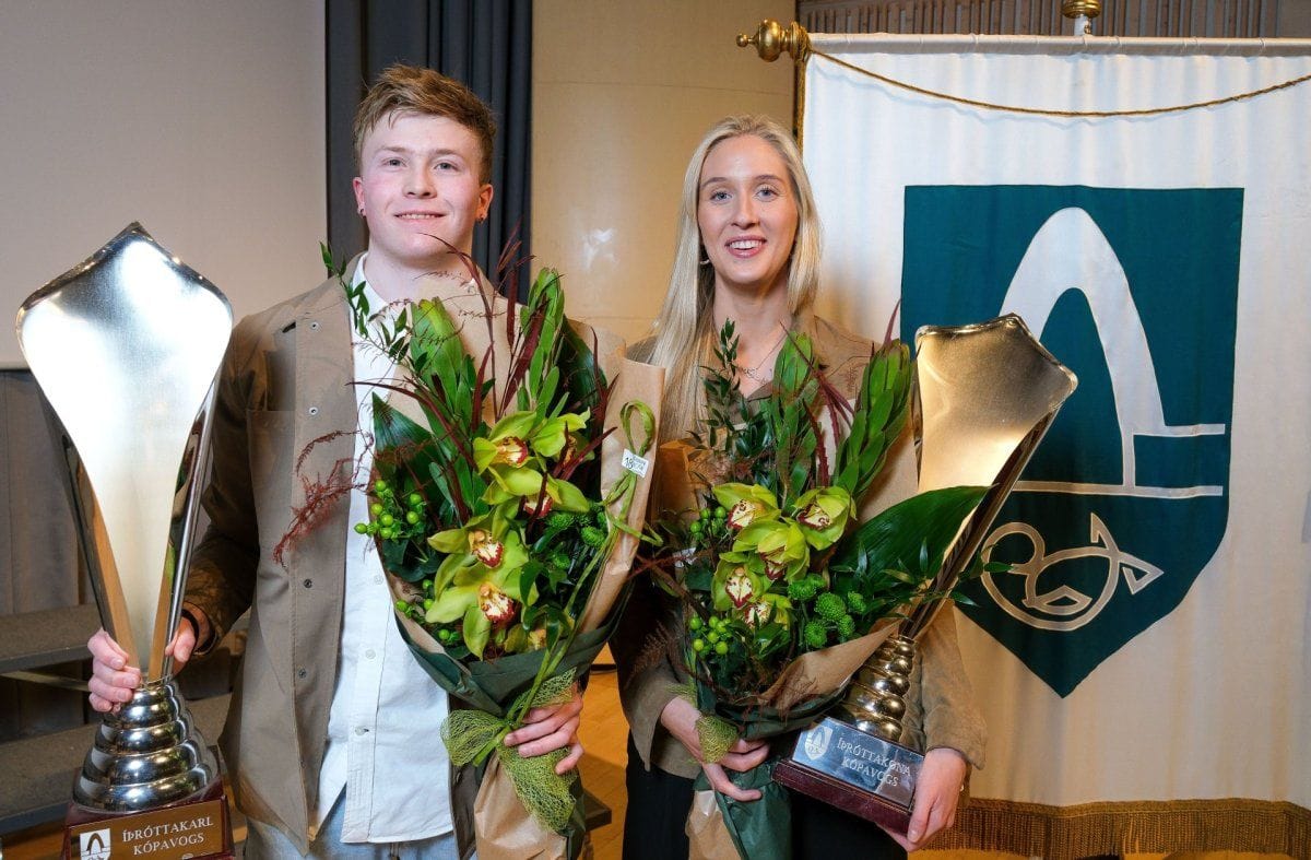 Dagur Kári Ólafsson fimleikamaður úr Gerplu og Birta Georgsdóttir knattspyrnukona úr Breiðabliki vo…