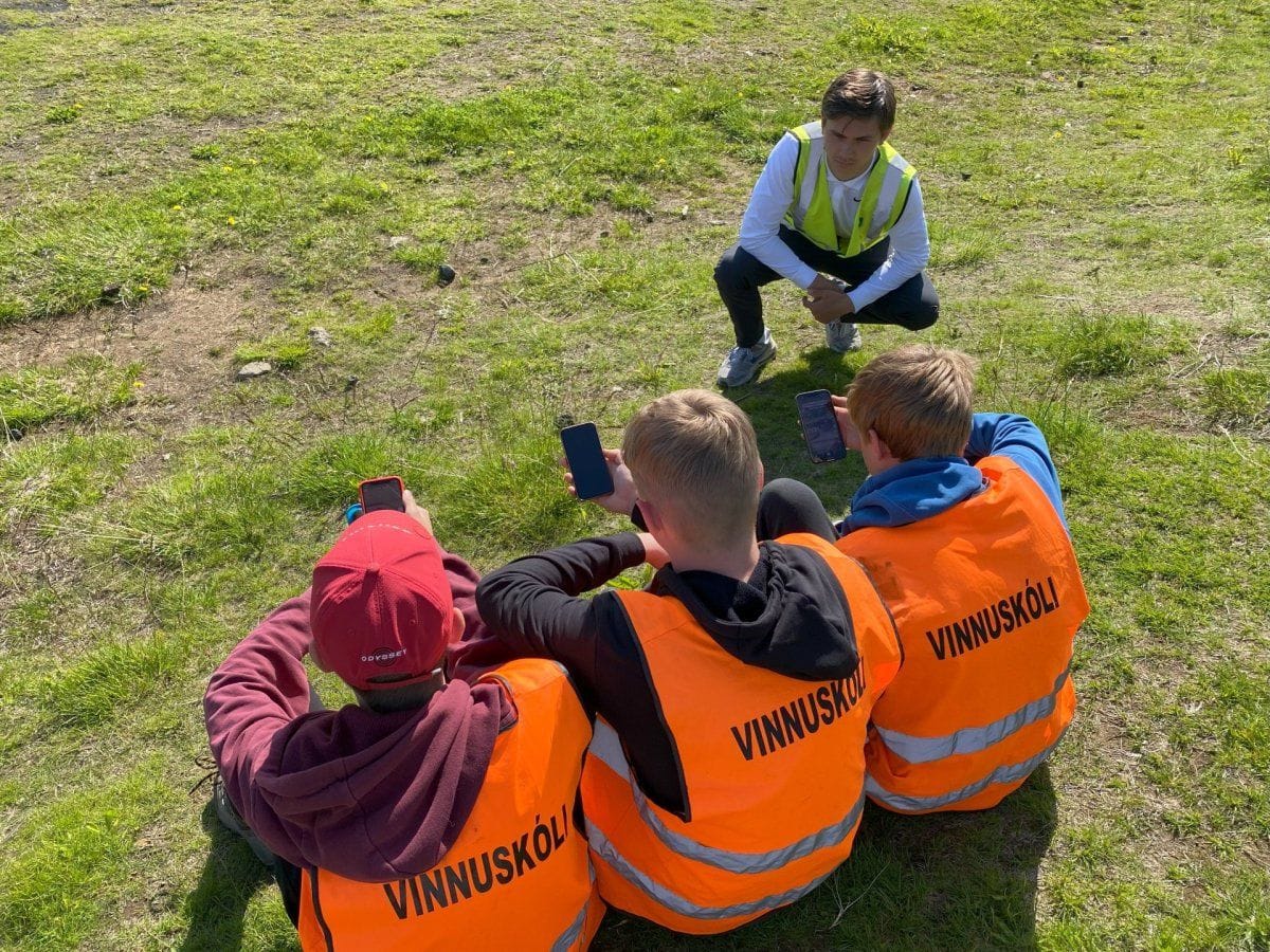 Frá hugmyndasöfnun í Vinnuskóla Kópavogs.