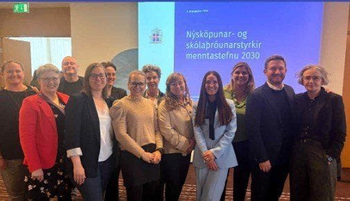 Fulltrúar Kópavogsbæjar við afhendingu styrkjanna.