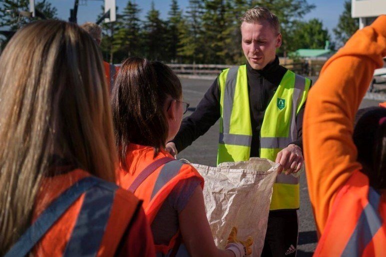 Vinnuskólinn að störfum.