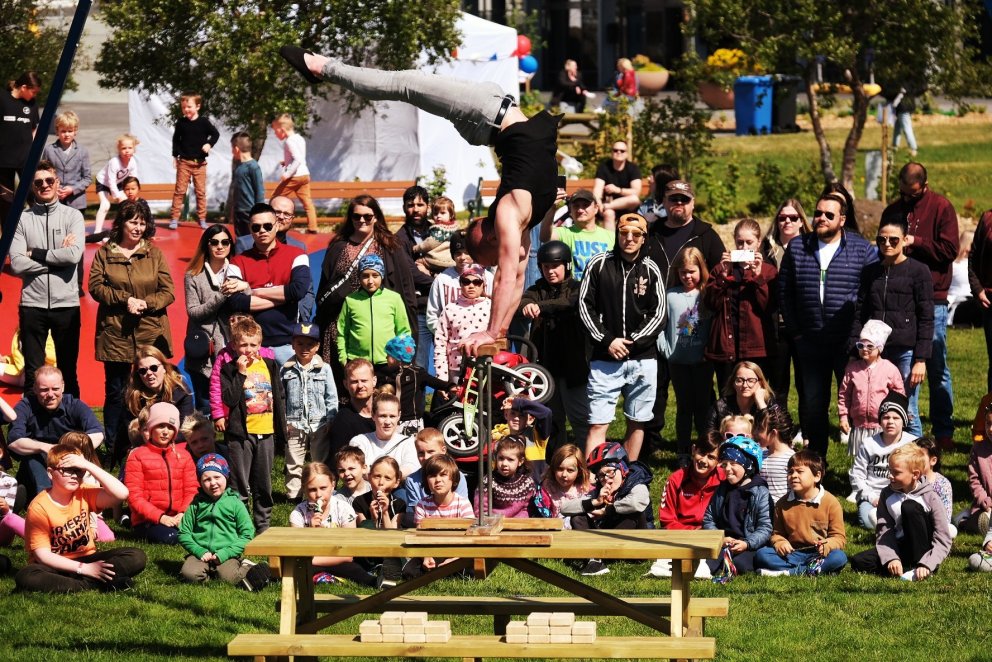 Frá hátíðarhöldum í Kópavogi 17. júní.