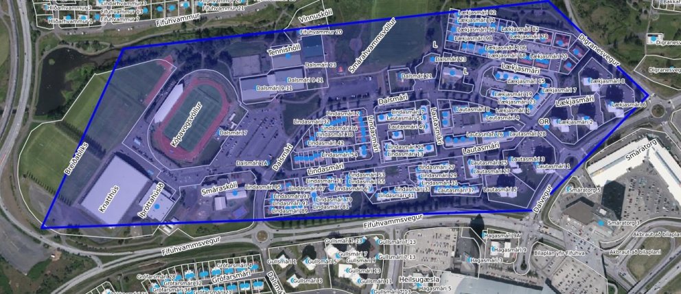 Röskun á köldu vatni í Smárahverfi.