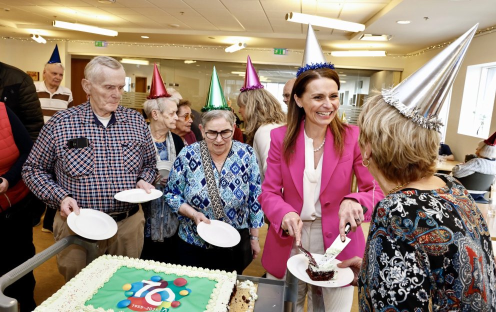 Glatt á hjalla í Boðanum, félagsmiðstöð aldraðra í Kópavogi.