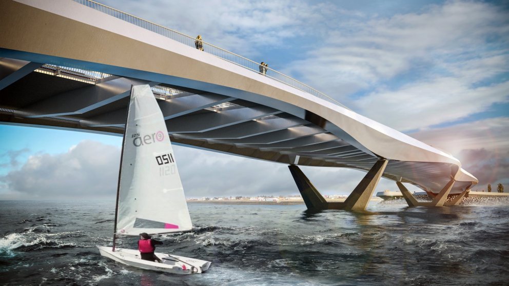 Vinningstillaga brúar yfir Fossvog.