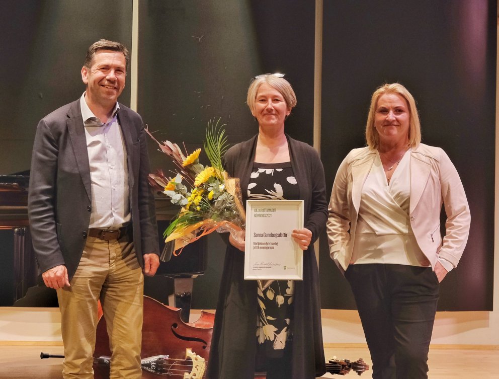 Ármann Kr. Ólafsson, Sunna Gunnlaugsdóttir og Karen E. Halldórsdóttir.