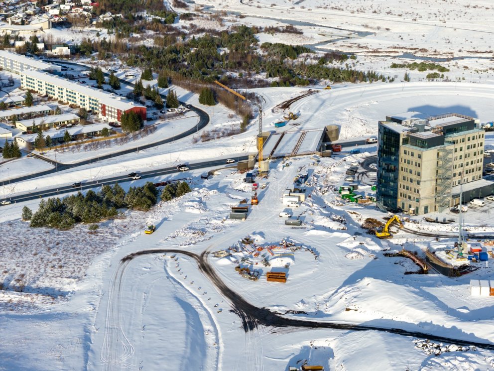 Horft í norðausturátt frá Arnarnesvegir. Myndir/Vilhelm Gunnarsson, Vegagerðin.