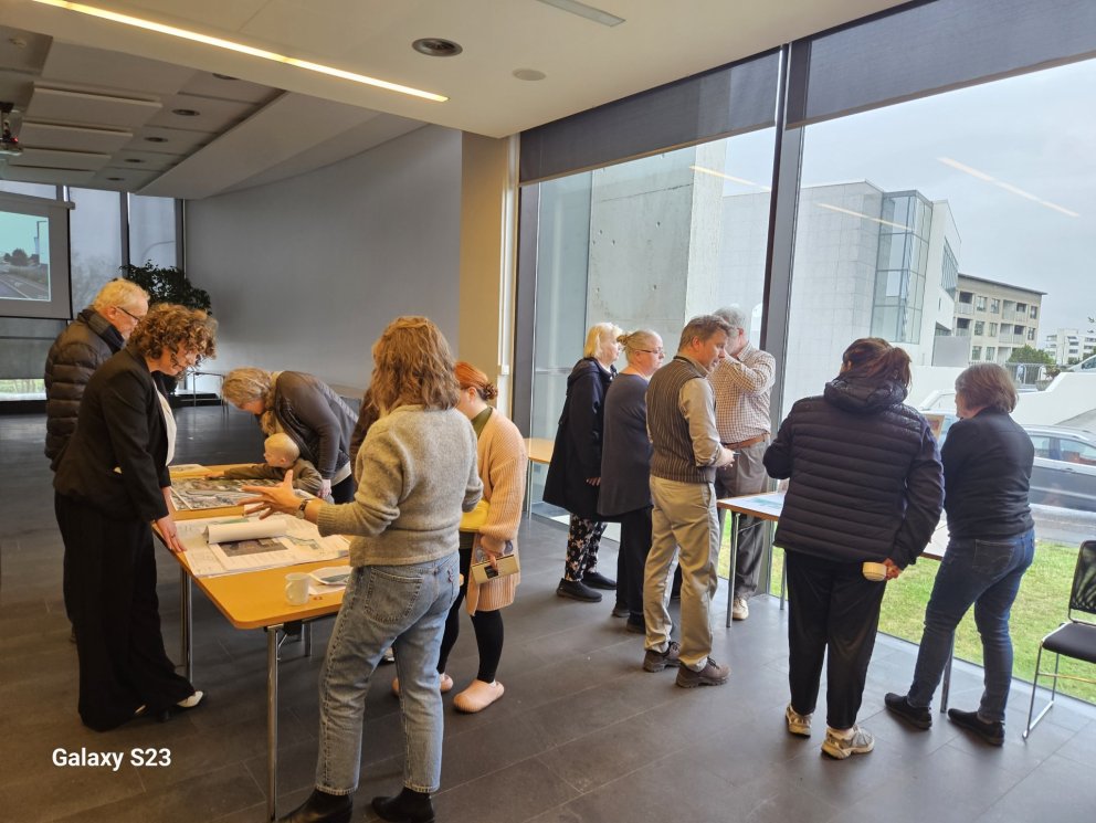 Frá íbúafundi sem haldinn var í Safnaðarheimili Kópavogskirkju