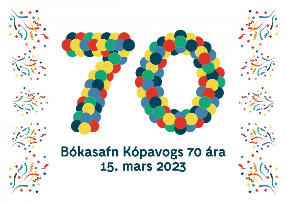 Bókasafn Kópavogs verður 70 ára í mars.