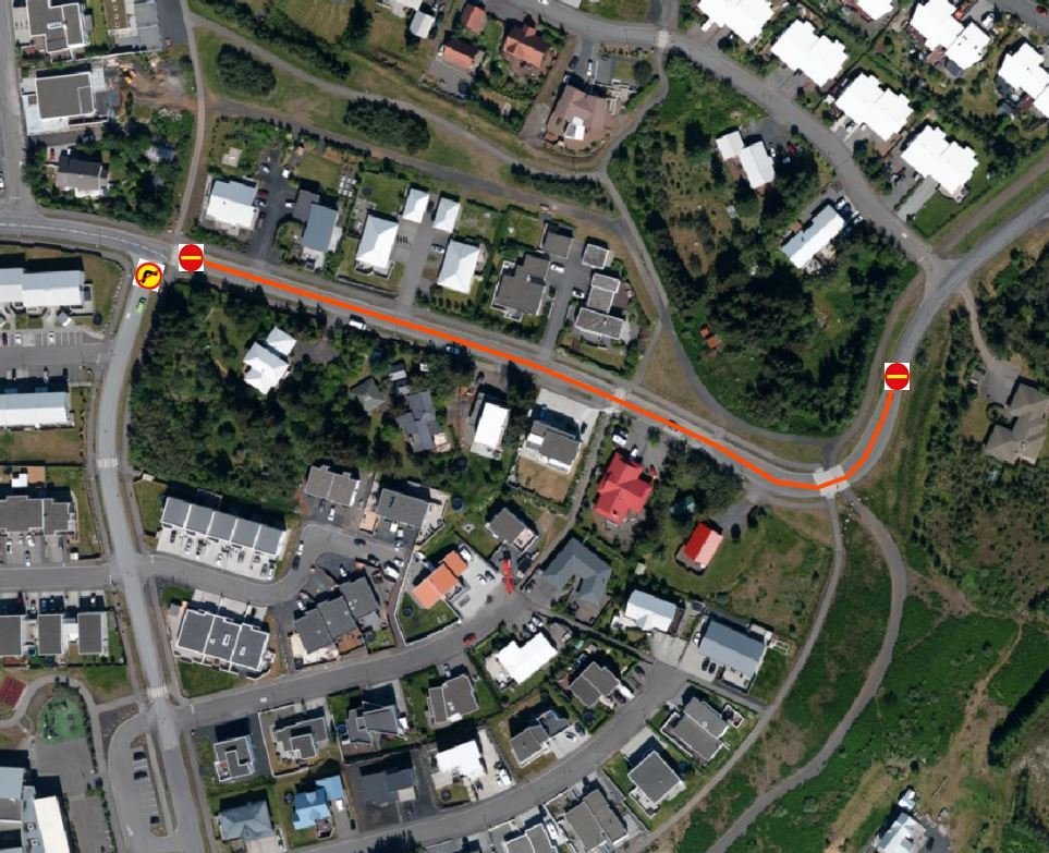 Hjáleið vegna lokunar á Breiðahvarfi