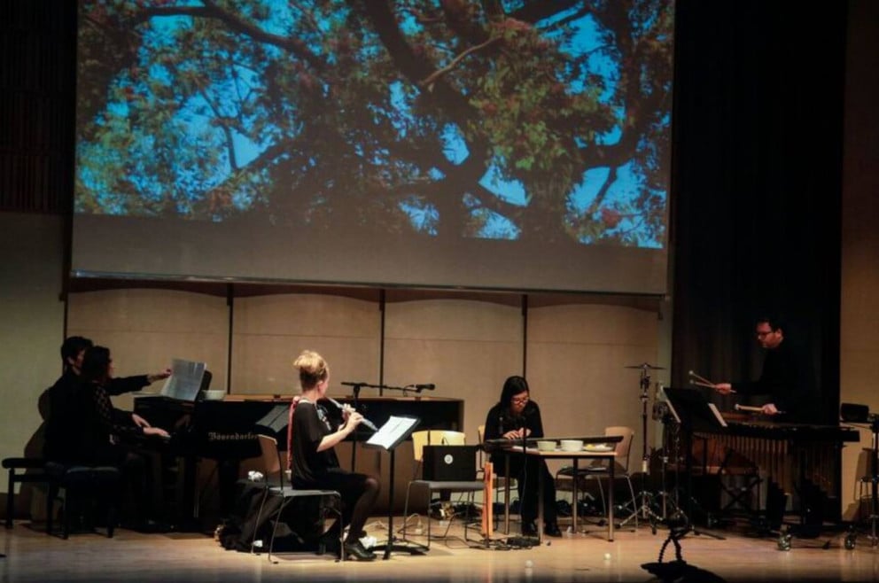 Frá tónleikum á Cycle listahátíðinni sem tilnefnd er til Íslensku tónlistarverðlaunanna sem tónlist…