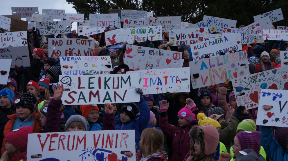 Gengið gegn einelti í Kópavogi 2014.