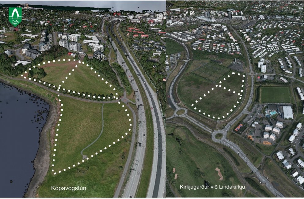 Gönguskíðabrautir við Kópavogstún og opnu sviði við Lindakirkju
