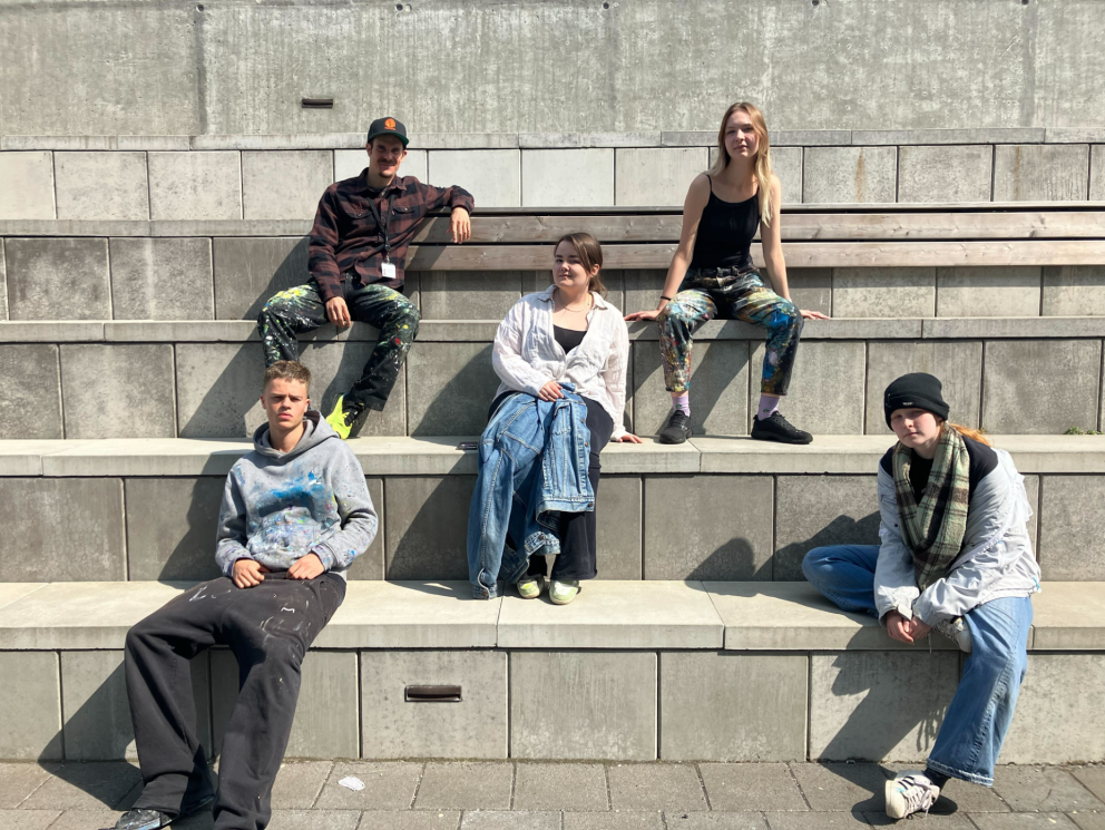 Vegglistahópurinn: Alexandra Rán Viðarsdóttir, Arey Ingibjörg Sveinsdóttir, Blær Þorfinns og Þorlei…