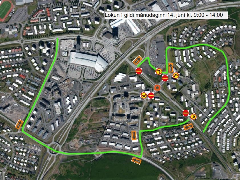 Hringtorg á Fífuhvammsvegi við Lindarveg verður lokað mánudaginn 14. júní frá kl. 9:00 til 14:00 ve…
