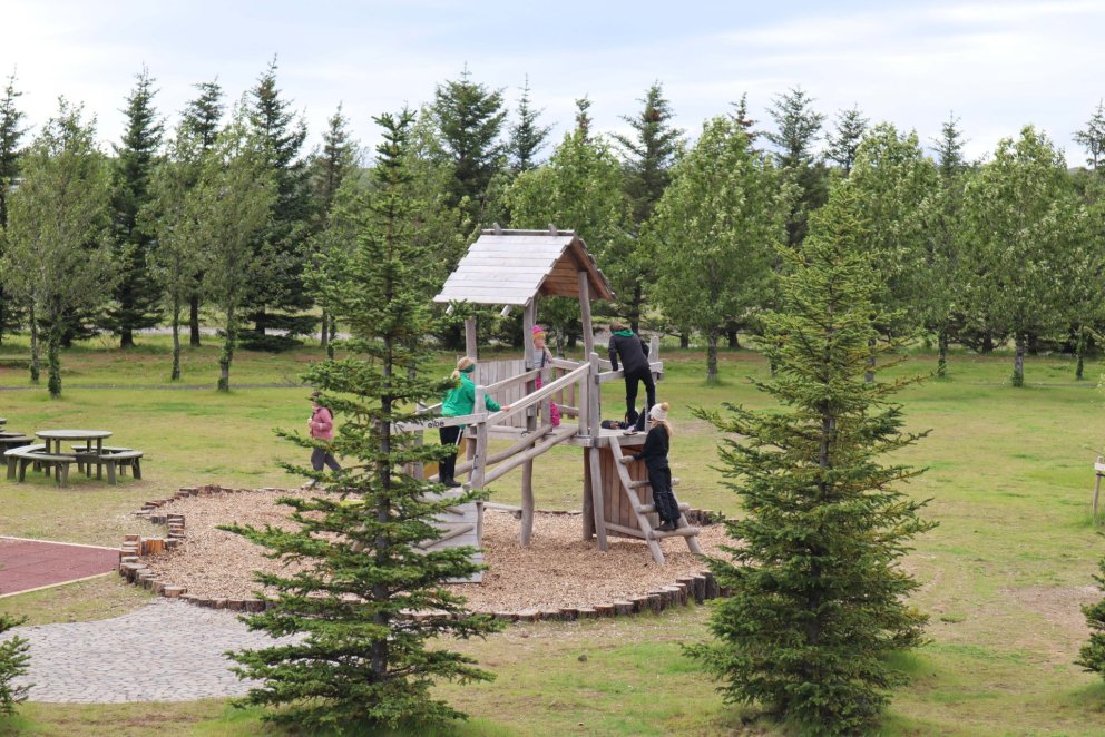 Meðal þess sem hefur verið valið í Okkar Kópavogi eru leiktæki í Guðmundarlundi.