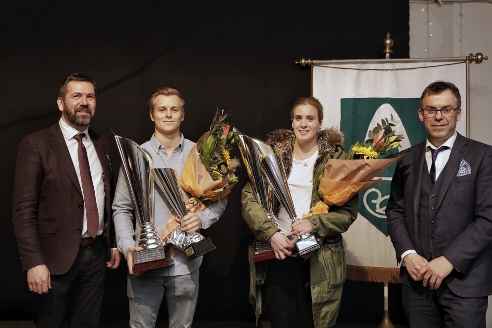 Ármann Kr. Ólafsson bæjarstjóri Kópavogs, Valgard Reinhardsson íþróttakarl Kópavogs 2019, Berglind …