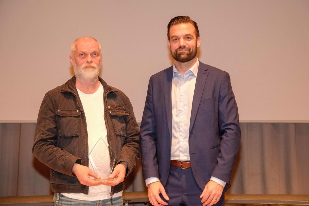 Gunnþór Hermannsson sjálfboðaliði ársins og Sverrir Kári Karlsson formaður Íþróttaráðs á Íþróttahát…