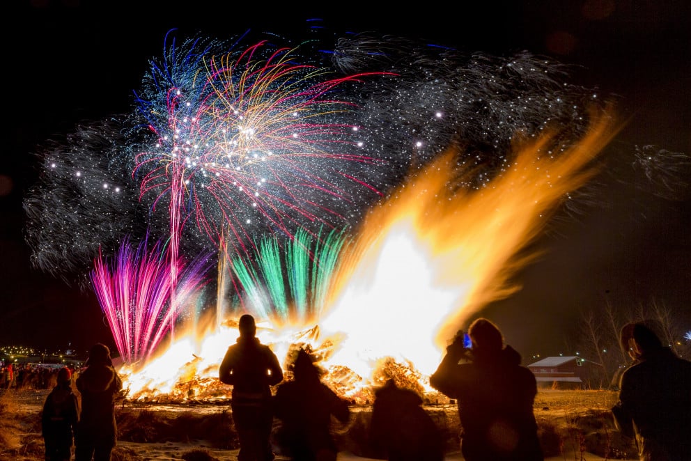 Kópavogsbrenna í Kópavogsdal.