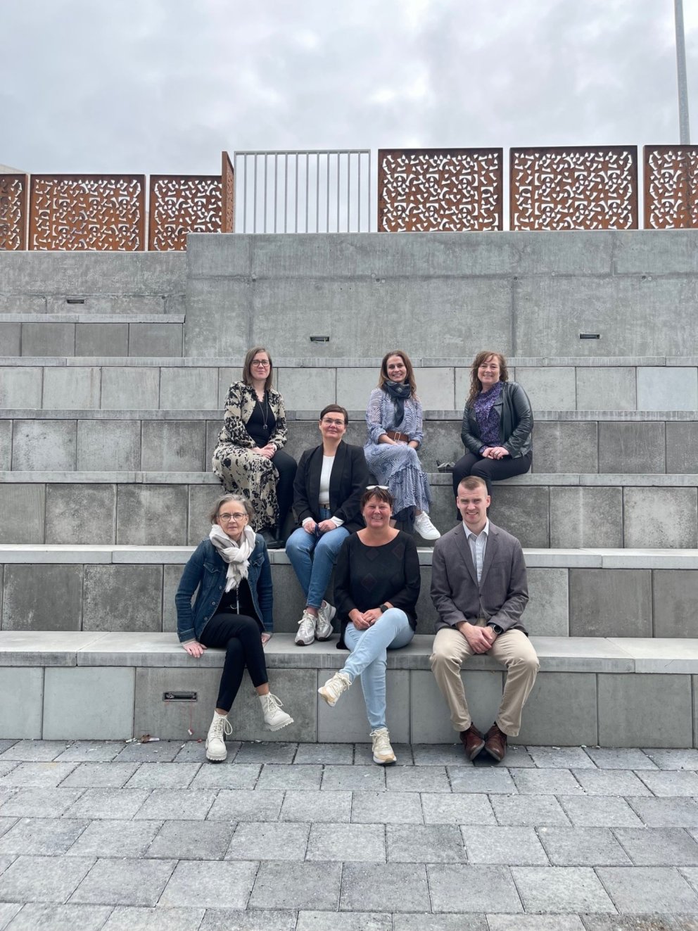 Á myndinni eru frá vinstri: Efri röð: Sigrún Ólöf Ingólfsdóttir skólastjóri Hörðuvallaskóla, Nína Ý…