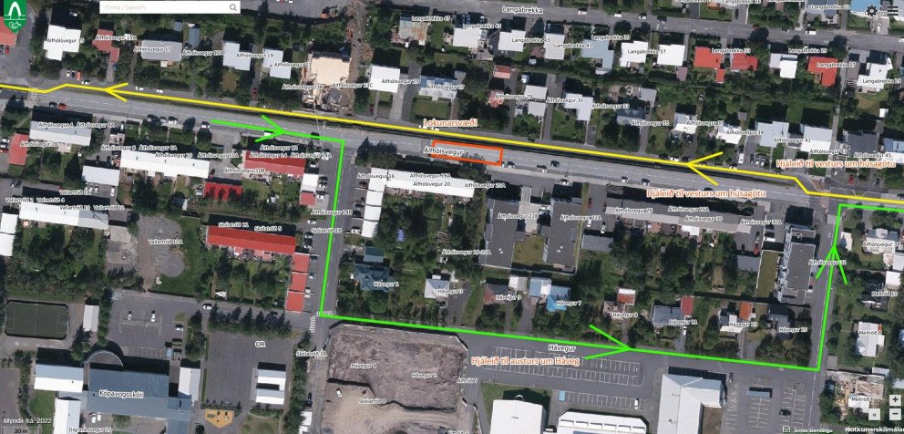 Lokun vegna framkvæmda við Álfhólfsveg