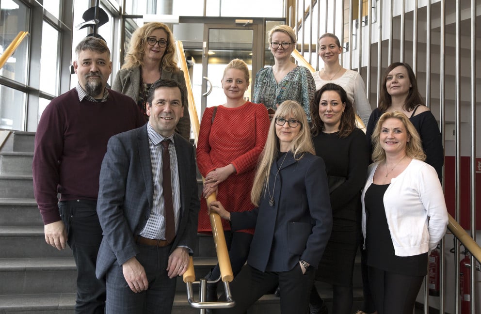 Fulltrúar Kópavogsbæjar og Listaháskóla Íslands við undirritun samkomulags um samstarf.