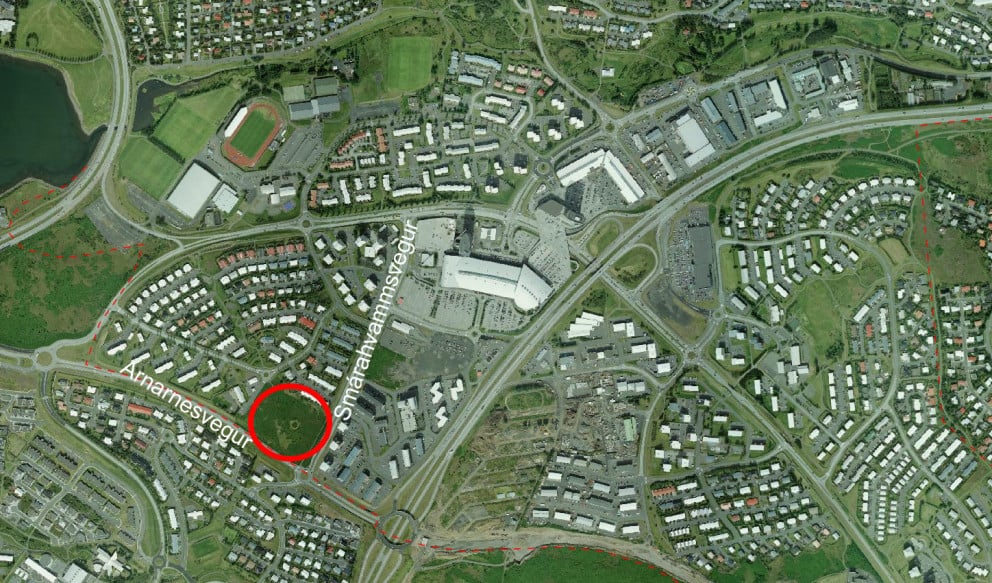 Yfirlitsmynd yfir Nónhæð