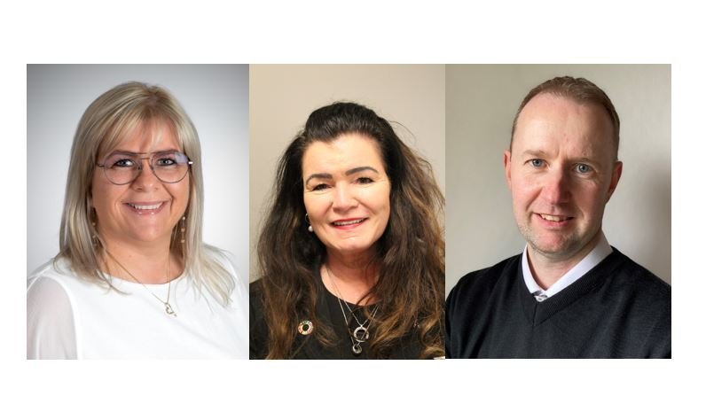 Guðný Sigurjónsdóttir, Margrét Ármann og Brynjar Marinó Ólafsson.