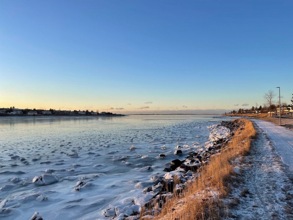 Kópavogurinn í desember 2022.