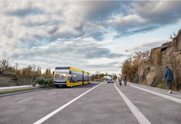 Mynd af hugmyndum Borgarlínu