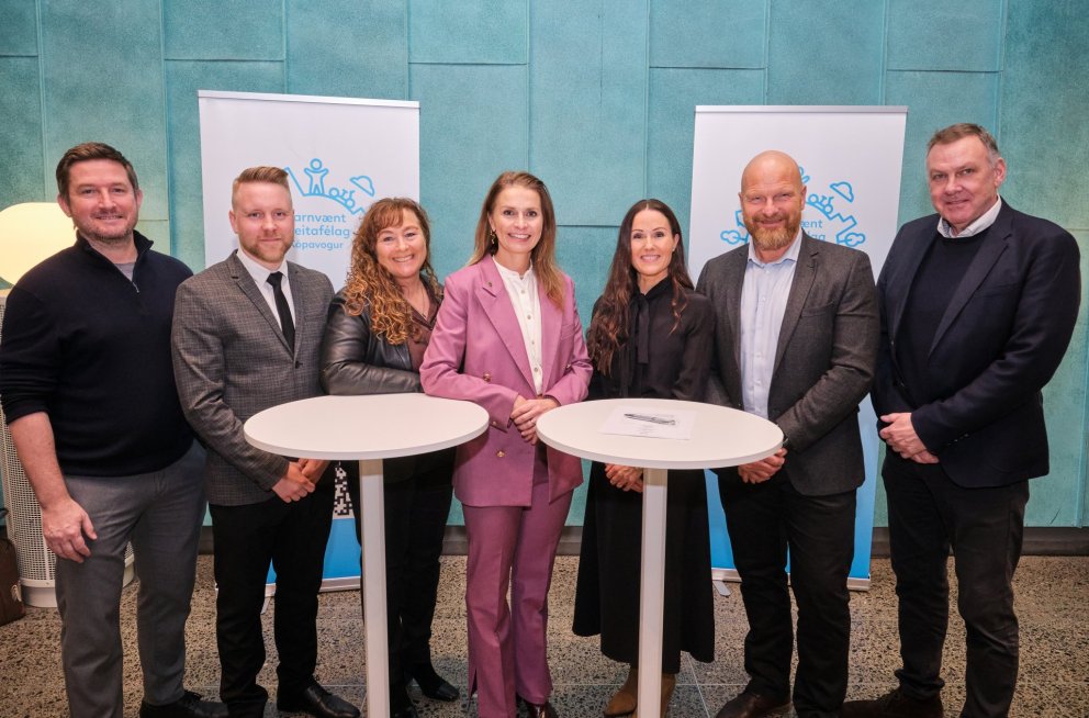 Frá vinstri: Victor Berg Guðmundsson, Jakob Sindri Þórsson, Anna Birna Snæbjörnsdóttir, Ásdís Krist…