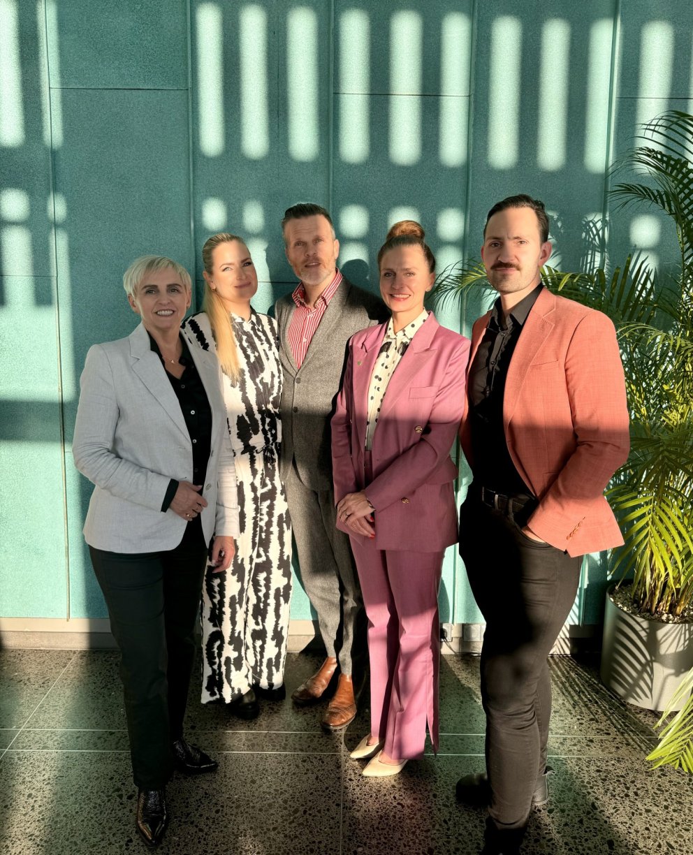 Á myndinni eru frá vinstri: Soffía Karlsdóttir, forstöðumaður menningarmála, Védís Hervör Árnadótti…