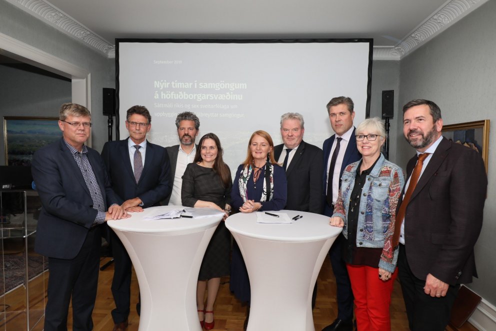 Frá undirritun samgöngusáttmála höfuðborgarsvæðisins.