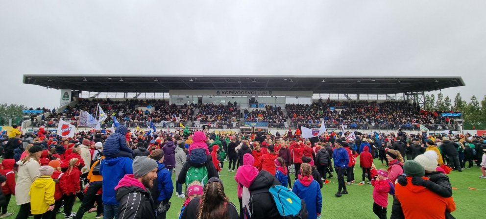 Frá setningu Símamótsins.