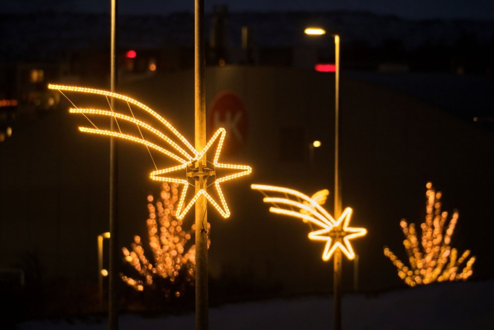 Verulega hefur verið aukið við skammdegislýsingu í ár.