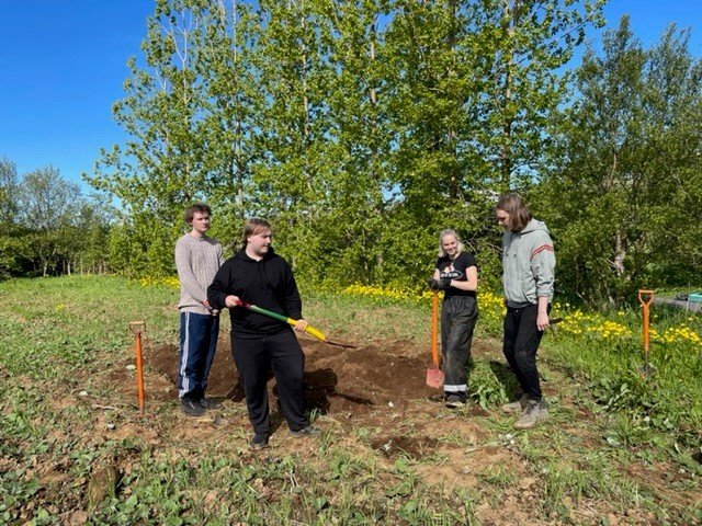 Frá skólagörðum í Kópavogi.