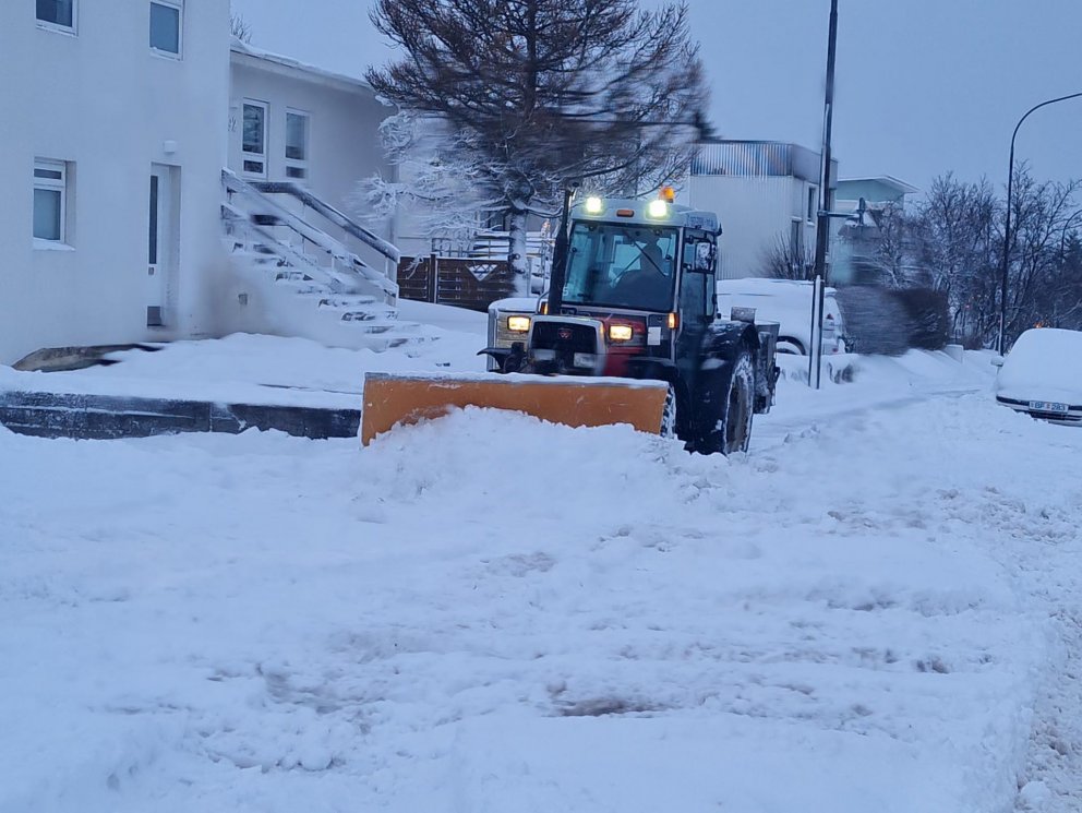 Snjómokstur í Kópavogi.