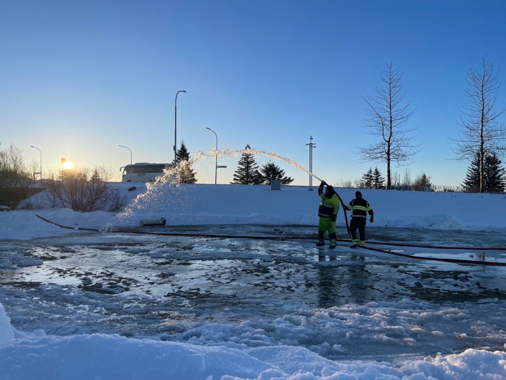 Svell á menningartúni undirbúið.