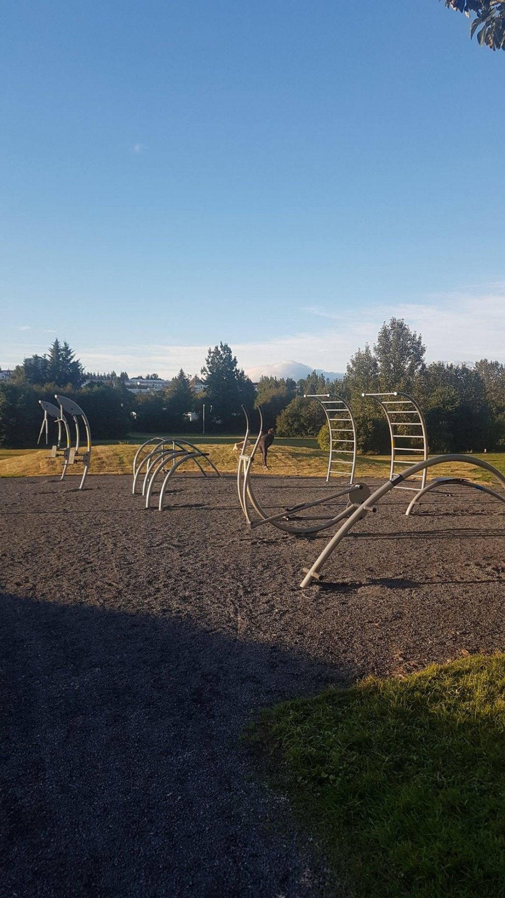 Þrektæki í Fossvogsdal.