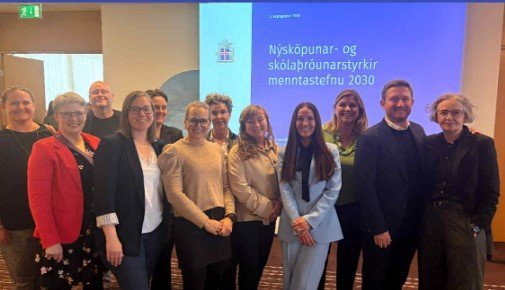 Fulltrúar Kópavogsbæjar við afhendingu styrkjanna.