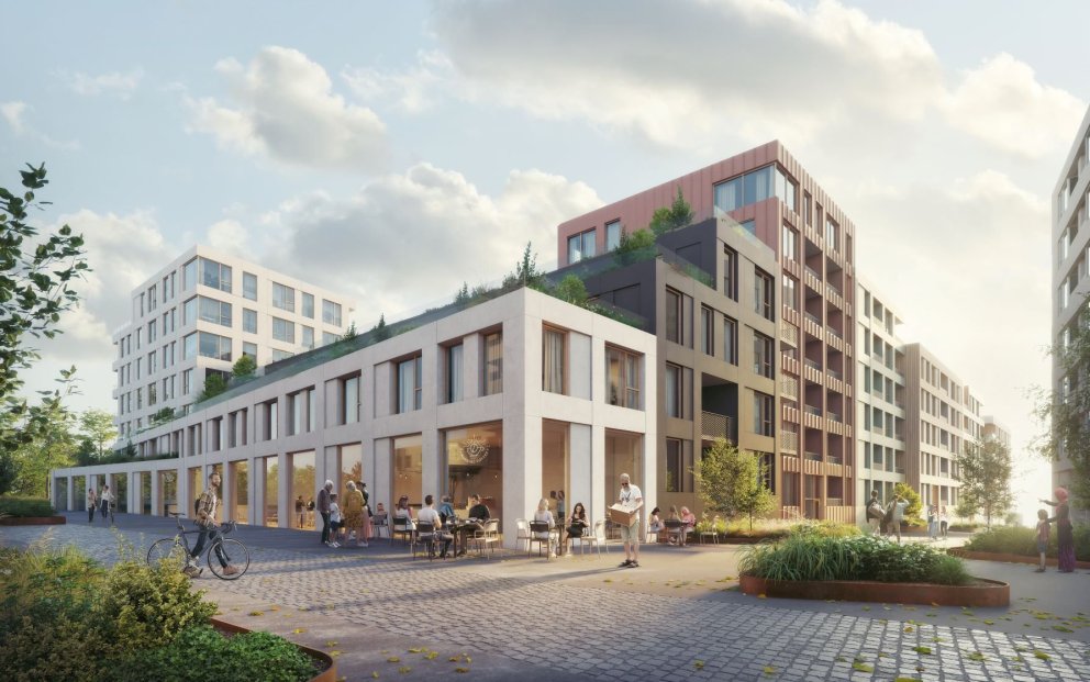 Fyrirhuguð er uppbygging í Fannborg og við Vallatröð. Mynd/Nordic Office of Architecture.