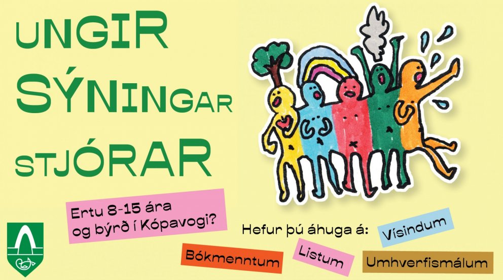 Auglýst er eftir ungum sýningastjórum í Kópavogi.
