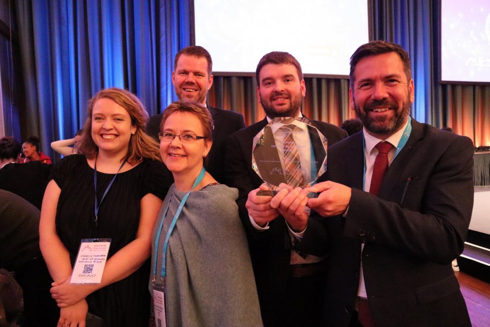 Hjördís Eva Þórðardóttir, UNICEF Íslandi, Páll Magnússon bæjarritari Kópavogs, Anna Elísabet Ólafsd…