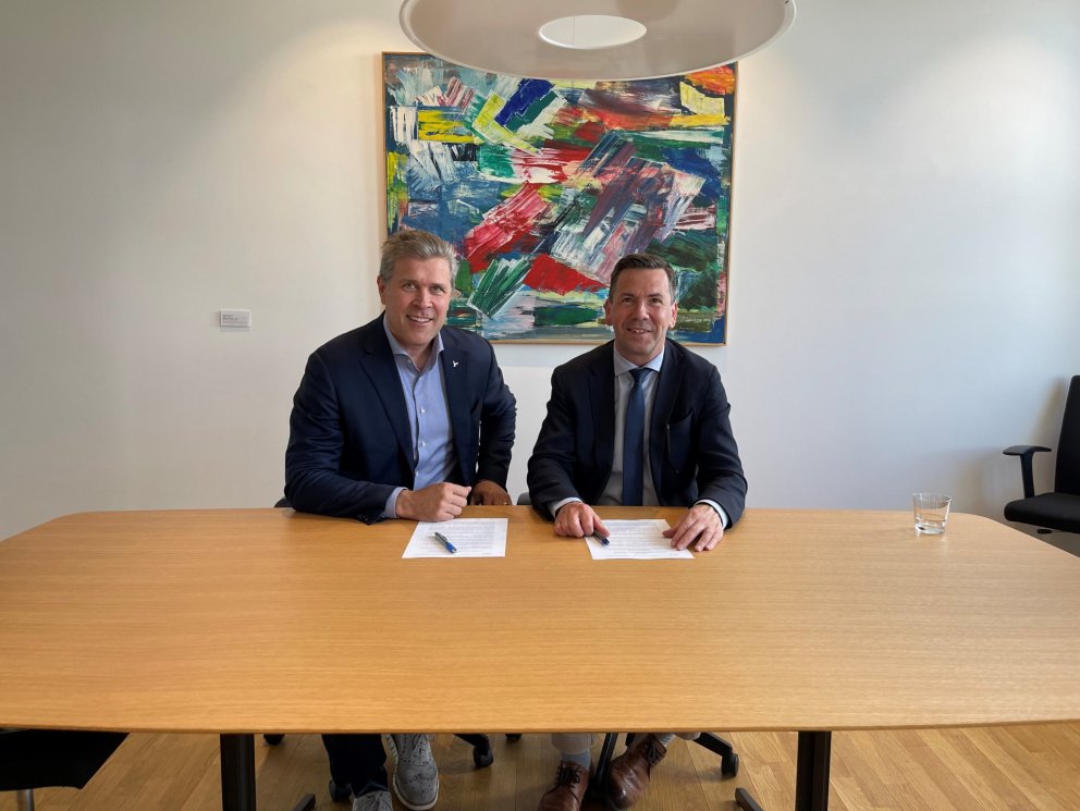 Bjarni Benediktsson, fjármála- og efnahagsráðherra og Ármann Kr. Ólafsson, bæjarstjóri Kópavogs.