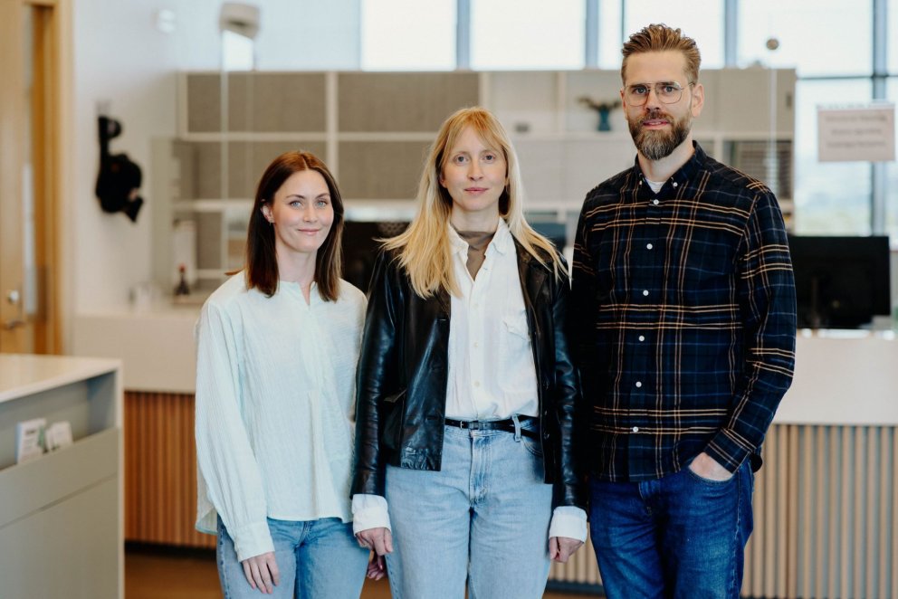 Spretthópur: Sólrún Día Friðriksdóttir, Sara Björg Kristjánsdóttir og Bjarni Guðmundsson. Á myndina…