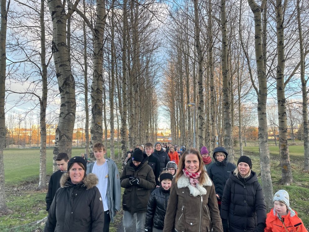 Vináttuganga í Fossvoginu, Snælandsskóli og leikskólarnir í hverfinu, Furugrund, Grænatún og Álfatú…