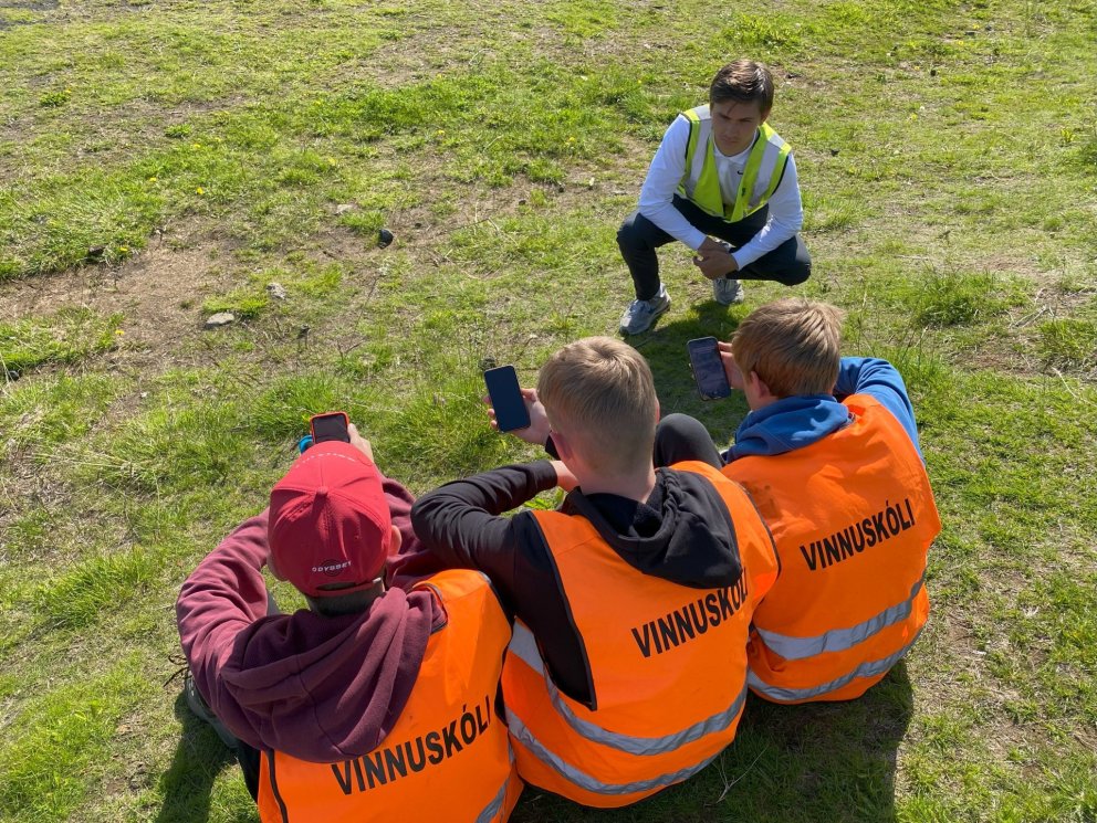 Frá hugmyndasöfnun í Vinnuskóla Kópavogs.