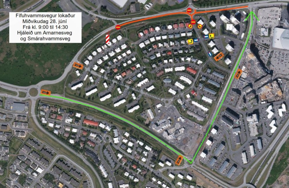 Lokun við Fífuhvammsveg