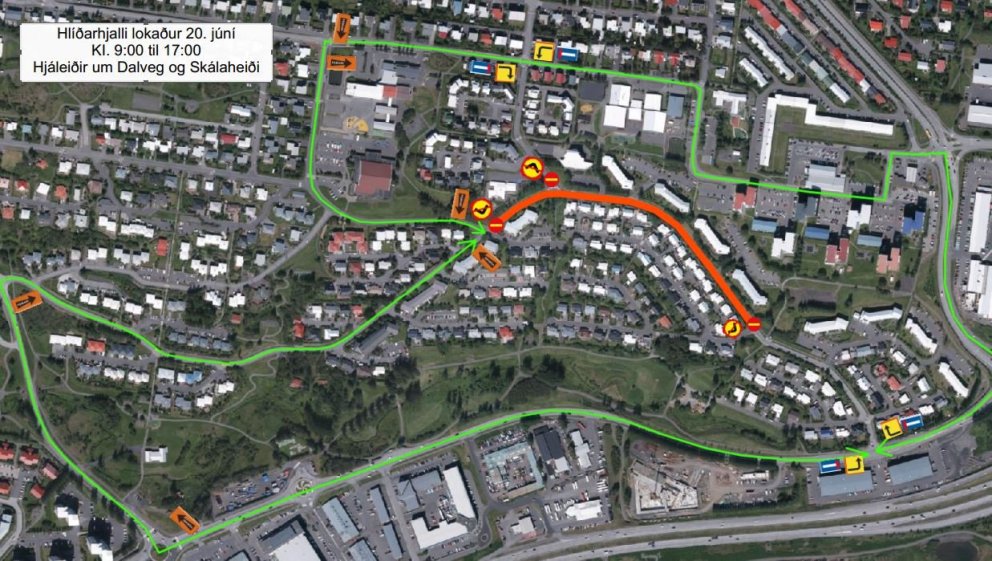 Lokað vegna malbikunar