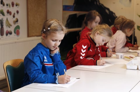 Nemendur í Hörðuvallarskóla