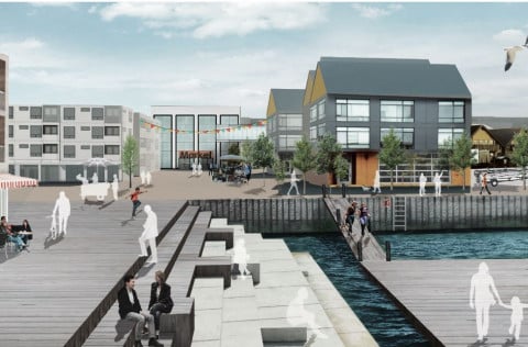 Mynd úr verðlaunatilllögunni Spot on Kársnes, sem var hlutskörpust í alþjóðlegri hugmyndasamkeppni …